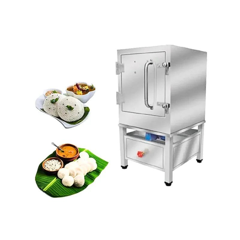 Commercial 8 Tray Gas Operated Idli Machine – Heavy Duty Live Steam